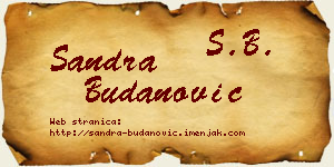 Sandra Budanović vizit kartica